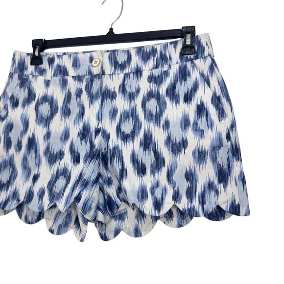 Crown & Ivy Shelby Womens Scalloped Hem Ikat Print Shorts Size 6 Cotton Blend - Picture 11 of 11
